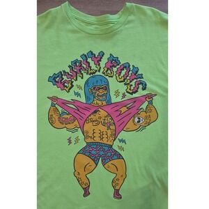 Riff Raff Burly Boys Graphic Tee Lime Green XXL Jody Highroller Streetwear Shirt
